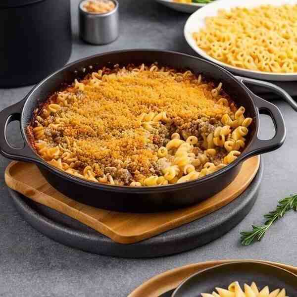 Запеканка с фаршем и макаронами
